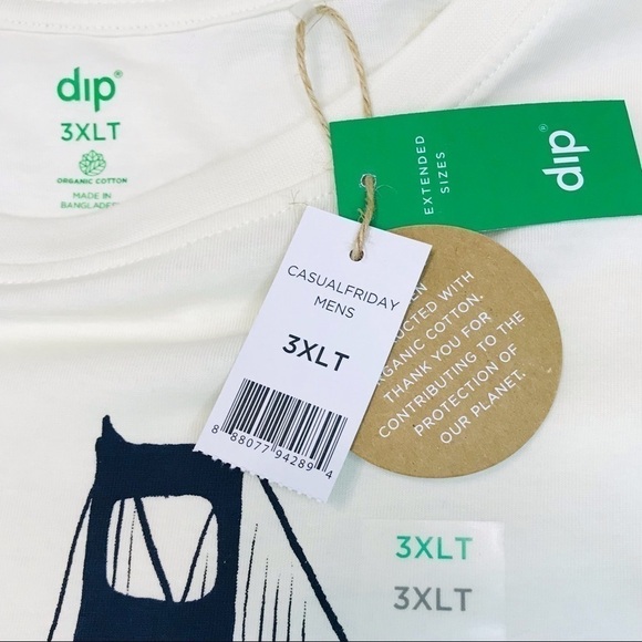 New! Dip San Francisco Golden Bridge Men’s Tall Casual Graphic Tee T-Shirt - Picture 9 of 11